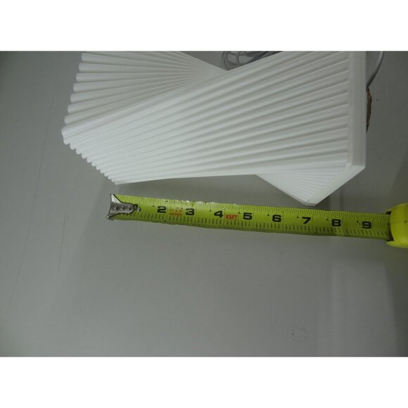 Modern Twisted White LED Table Lamp With Pleated Design 3D printed in USA - Picture 13 of 13